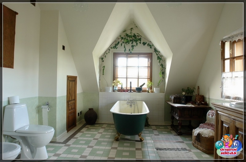 Decoupage-Möbel im provenzalischen Stil im Badezimmer Decoupage-Möbel im provenzalischen Stil im Badezimmer