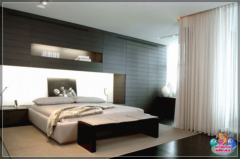 dormitorio Decoración de dormitorio estándar en estilo moderno