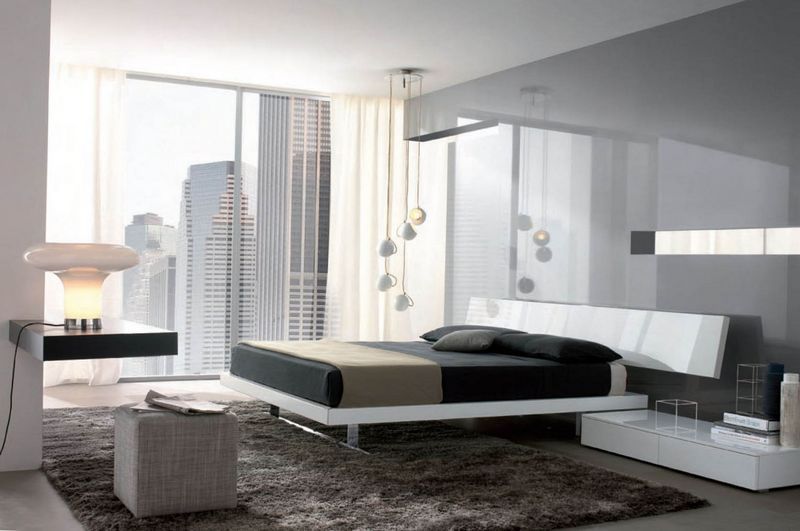 Cama baja en el interior