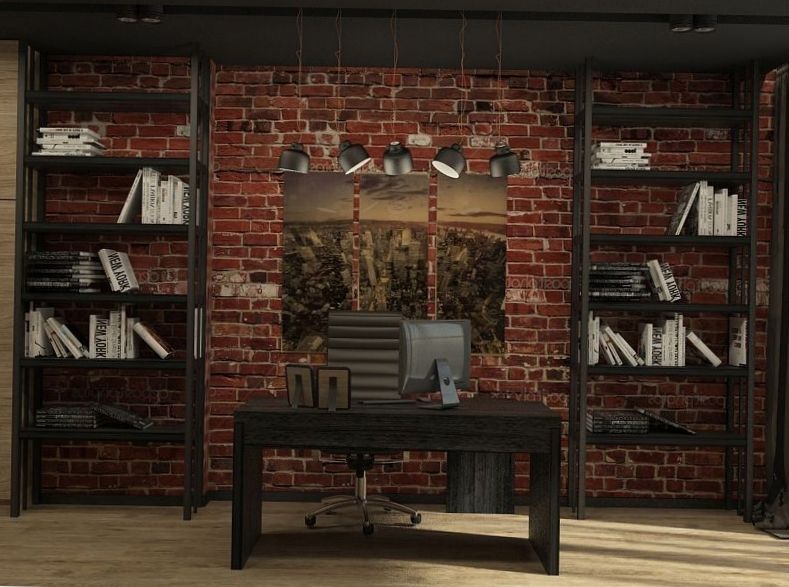 szafka Ciemna szafka w stylu loft