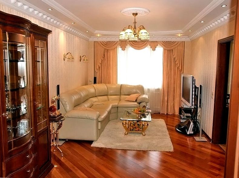 diseño Techo de yeso en una moderna sala de estar