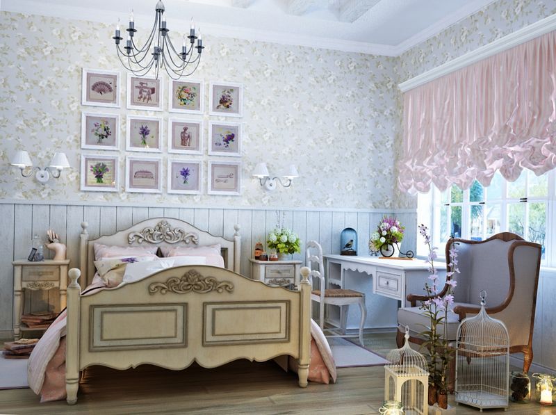 nursery To decorate a children's room in the style of porvance, you can use artificially aged furniture