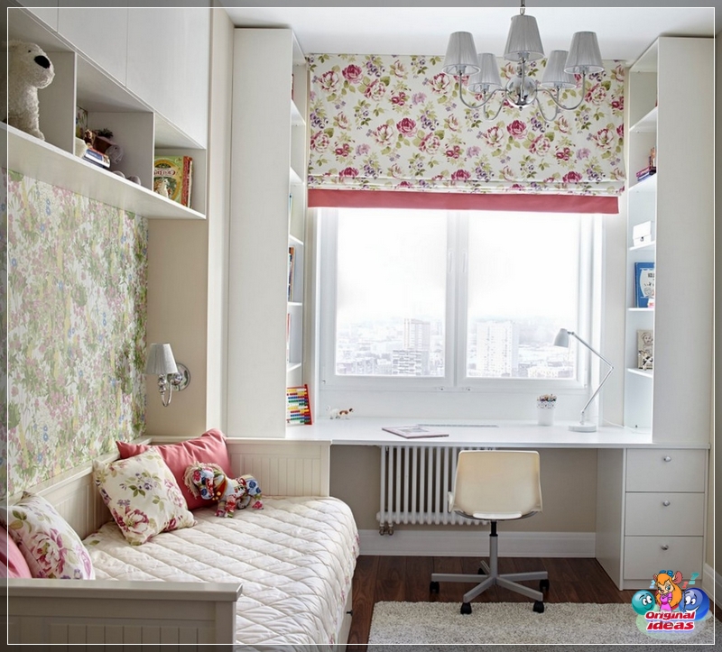 nursery An interesting solution for a small room will be a desk-windowsill