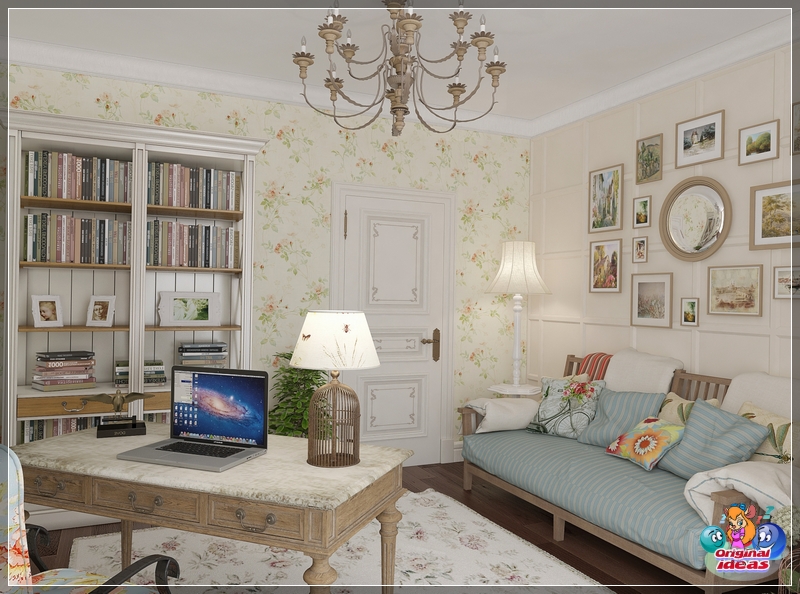 papel pintado El color claro en la decoración y los muebles agrandará visualmente la habitación y agregará la luz que falta