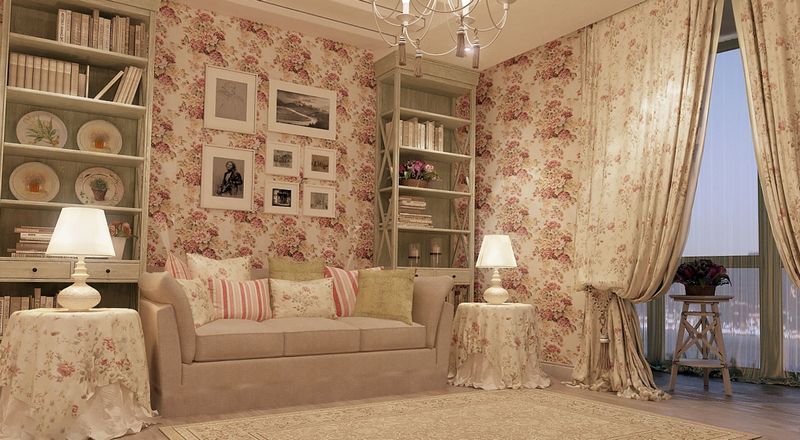 papel pintado Flores en todas sus formas: uno de los temas principales del estilo provenzal