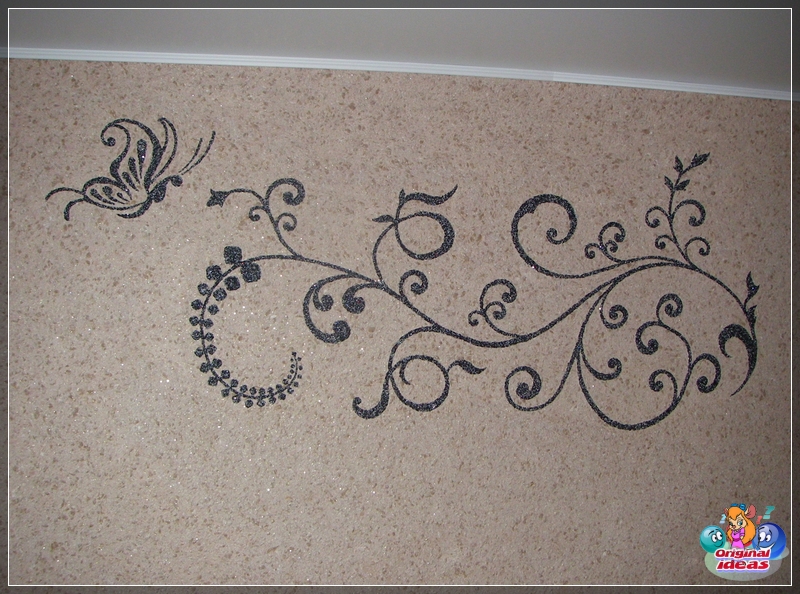 papel pintado Dibujo sobre papel tapiz líquido