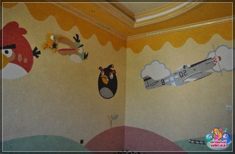 papel pintado Papel pintado líquido con estampado para habitación infantil