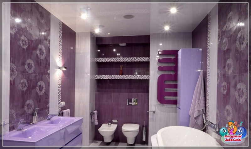 baño cortina de baño morada