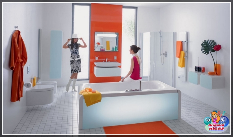 baño Colores brillantes en minimalismo