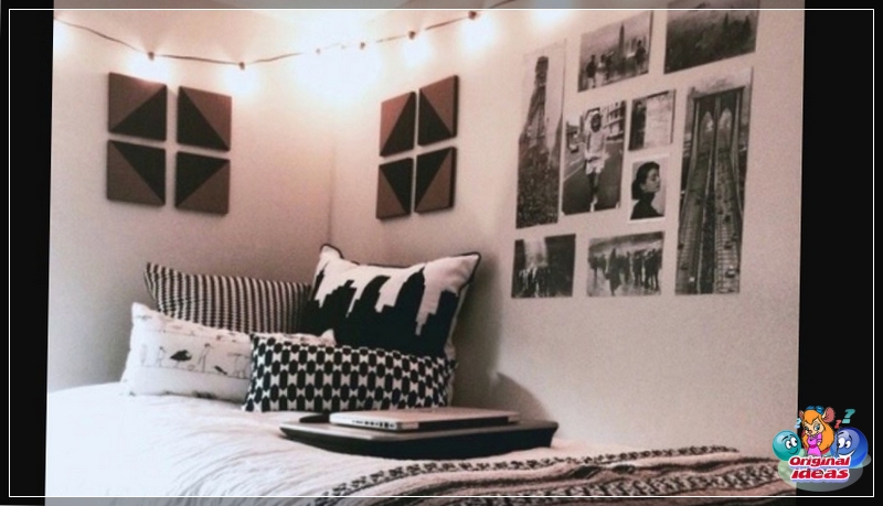 Vaso Garland en la habitación de un adolescente