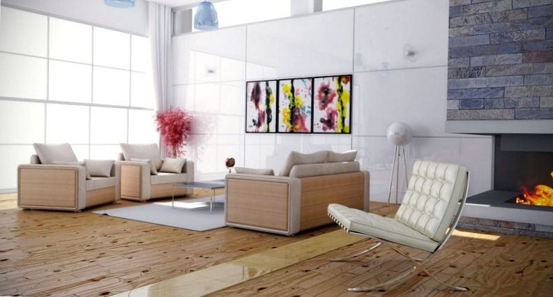 interior Living room in beige tones