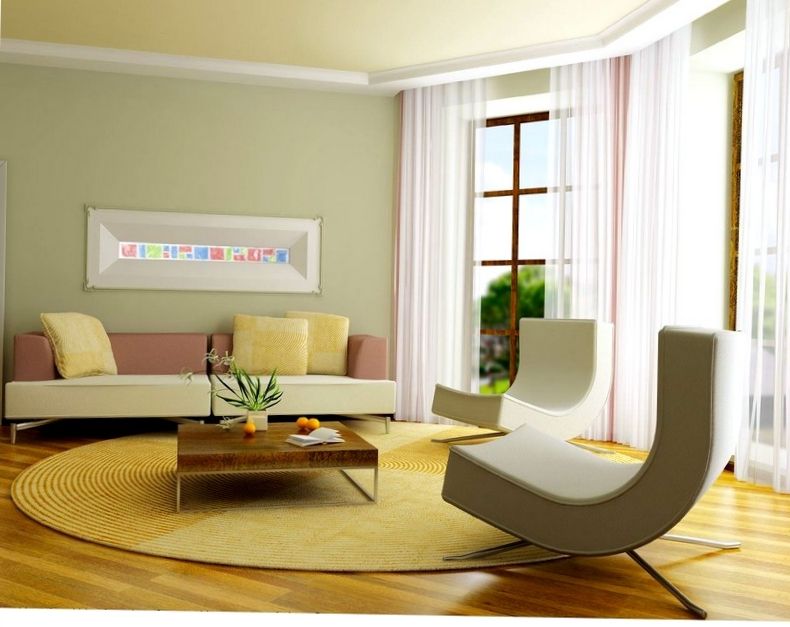 interior living room in light colors