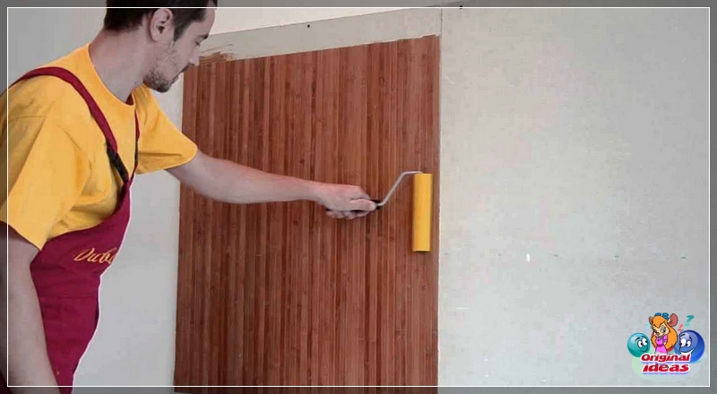 Papel pintado de bambú en el interior