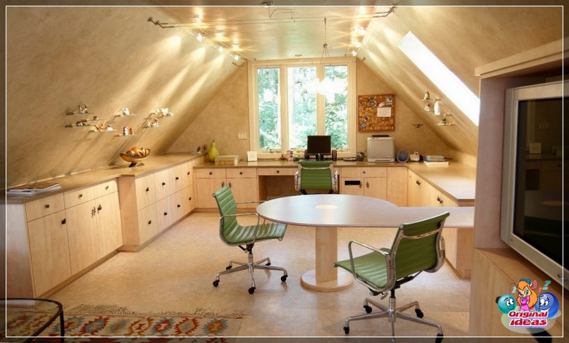 design Kitchen in the attic