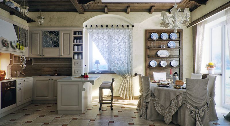 Window decoration in the kitchen