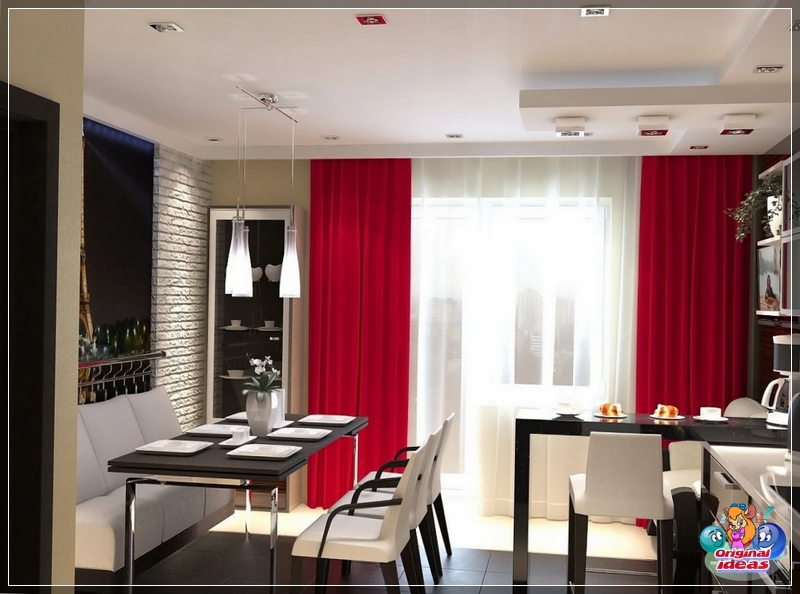 diseño Cortinas rojas