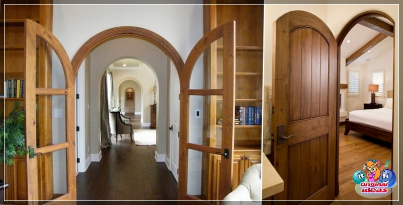 Drzwi wewnętrzne łukowe jednoskrzydłowe i dwuskrzydłowe