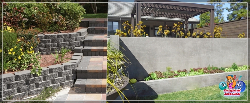 Betonowa ściana oporowa