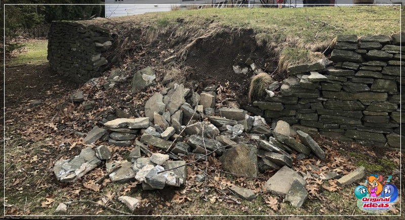 Zniszczenie muru oporowego