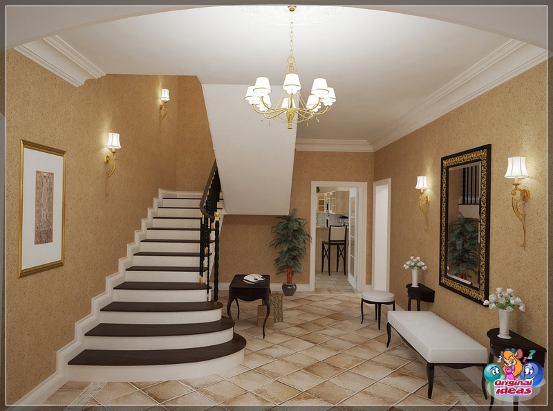 design Interior decoration of a private house in pastel shades