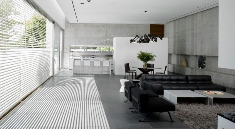 design Interior decoration of a private house in black and white