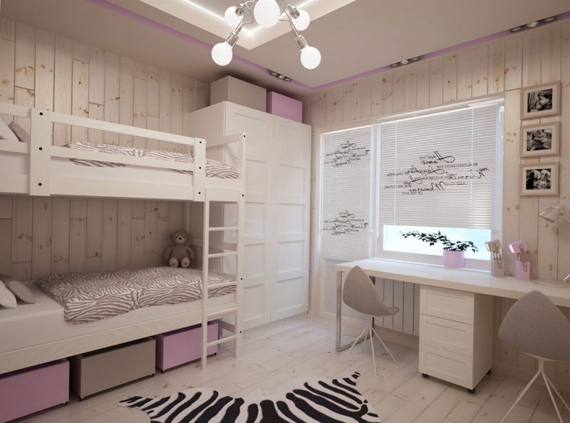 recoger Lugar de trabajo individual para cada una de las niñas en la habitación de los niños