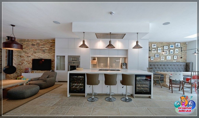 bar Design of a living room with a bar in the Art Nouveau style