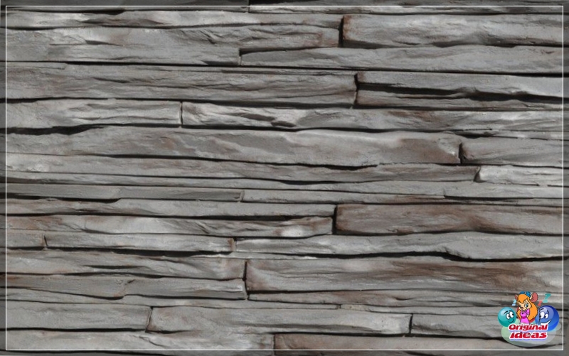 Polierter Schiefer zur Dekoration eines Sommerhauses