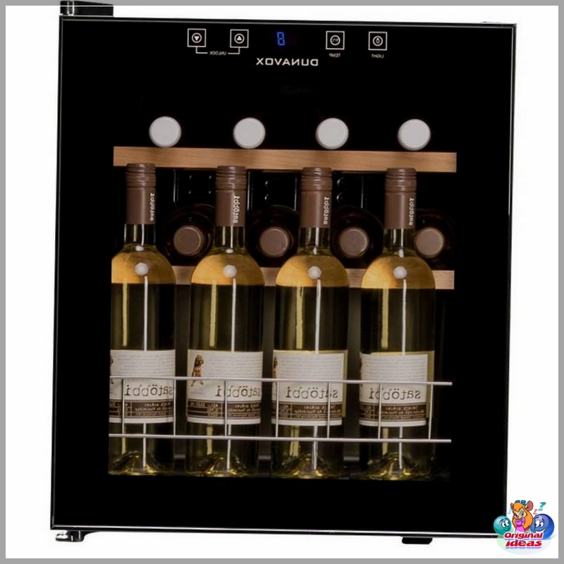 wino Chłodziarka do wina z przezroczystymi drzwiami