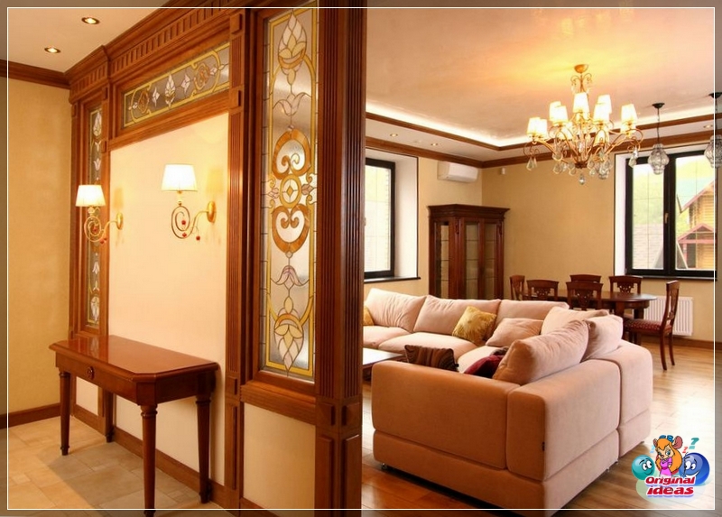 diseño Partición decorativa para zonificar la sala de estar desde el dormitorio