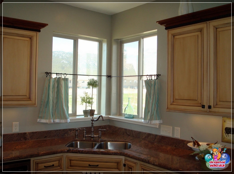 cortina Hermosas y cómodas ventanas para la cocina son garantía de buen humor para cada ama de casa