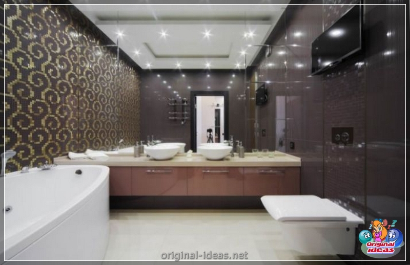 Walls in the bathroom - 115 photos of beautiful options for decoration of bathrooms (walls) Walls in the bathroom - 115 photos of beautiful options for decoration of bathrooms