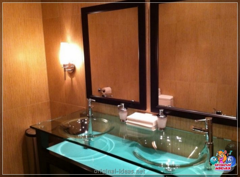 A bancada no banheiro sob a pia - opções elegantes e bonitas para usar bancadas no banheiro (85 fotos) (bonitas) A bancada no banheiro sob a pia - opções elegantes e bonitas para usar bancadas no banheiro (85 fotos)