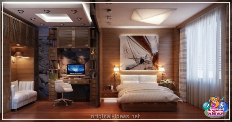 Design de interiores do quarto 18 metros quadrados. m. - 95 fotos e vídeos de opções de design de quarto elegantes e modernas (design) Design de interiores do quarto 18 metros quadrados. m. - 95 fotos e vídeos de opções de design de quarto elegantes e modernas