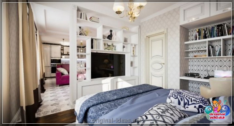 Design de interiores do quarto 15 kV. m.: zoneamento, colocação e exemplos de um layout de quarto de sucesso (150 fotos) (quarto) Design de interiores do quarto 15 kV. m.: zoneamento, colocação e exemplos de um layout de quarto de sucesso (150 fotos)