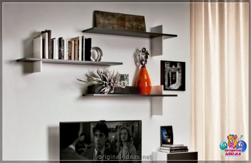 Prateleiras no quarto: 125 fotos e vídeo usando prateleiras no design de um interior moderno (quarto) Prateleiras no quarto: 125 fotos e vídeo usando prateleiras no design de um interior moderno