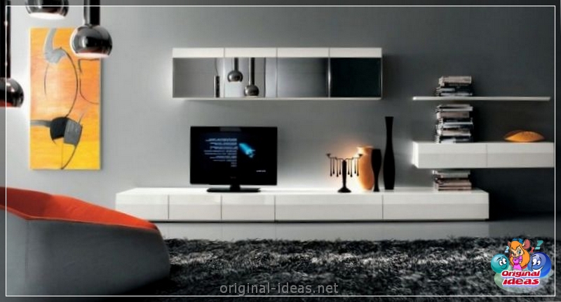 Mur dans le salon: idées d'utilisation inhabituelles et options élégantes pour vivre des salons (135 photos + vidéo) (appartement maison dans) Mur dans le salon: idées d'utilisation inhabituelles et options élégantes pour vivre des salons (135 photos + vidéo)