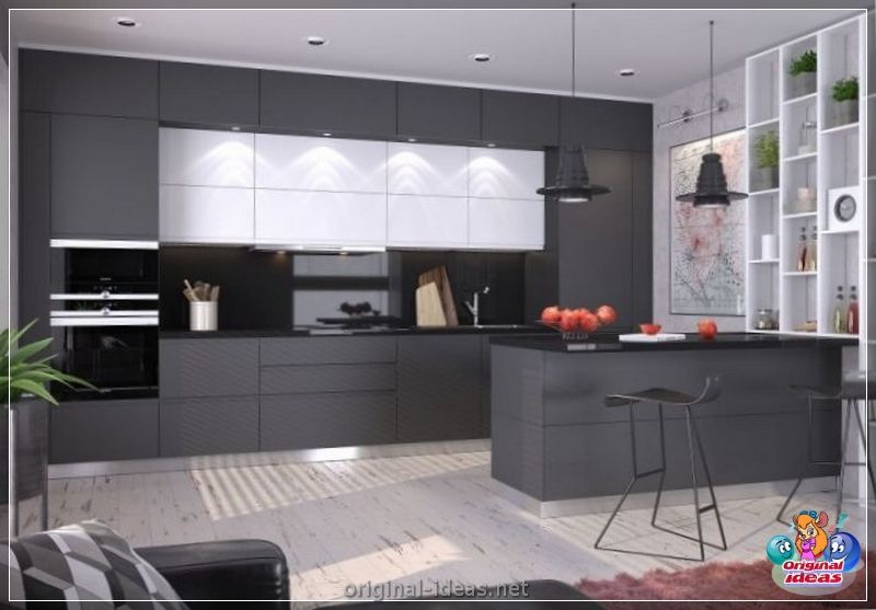 Cuisine noire et blanche - Règles de conception, les meilleures décisions de style et conseils pour choisir un intérieur (cuisine) Cuisine noire et blanche - Règles de conception, les meilleures décisions de style et conseils pour choisir un intérieur