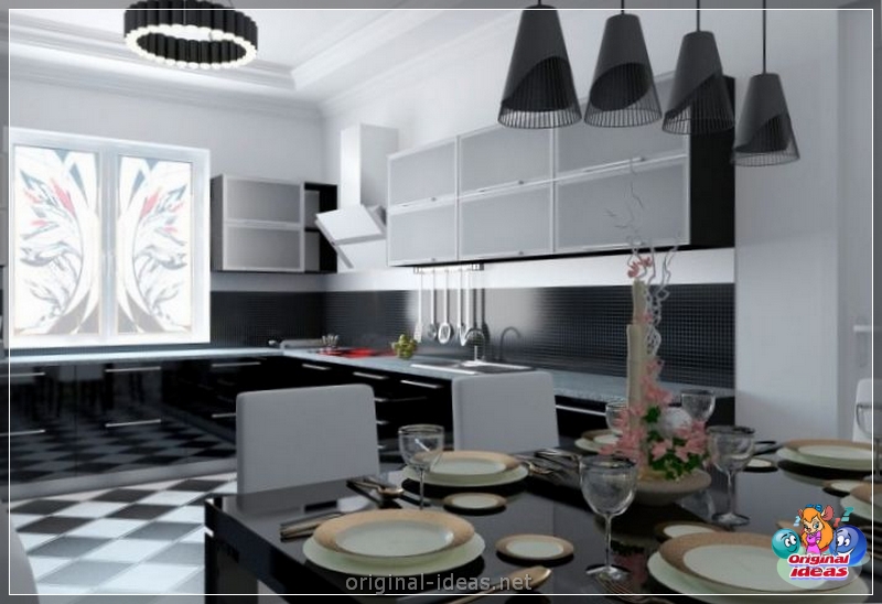 Cuisine noire et blanche - Règles de conception, les meilleures décisions de style et conseils pour choisir un intérieur (cuisine) Cuisine noire et blanche - Règles de conception, les meilleures décisions de style et conseils pour choisir un intérieur
