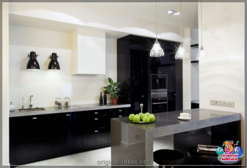 Cuisine noire et blanche - Règles de conception, les meilleures décisions de style et conseils pour choisir un intérieur (noire) Cuisine noire et blanche - Règles de conception, les meilleures décisions de style et conseils pour choisir un intérieur