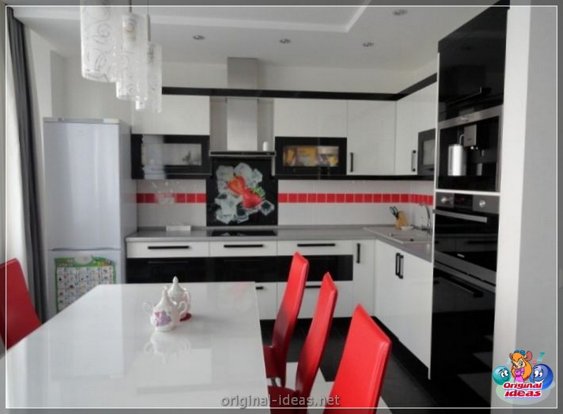 Cuisine noire et blanche - Règles de conception, les meilleures décisions de style et conseils pour choisir un intérieur (conception) Cuisine noire et blanche - Règles de conception, les meilleures décisions de style et conseils pour choisir un intérieur