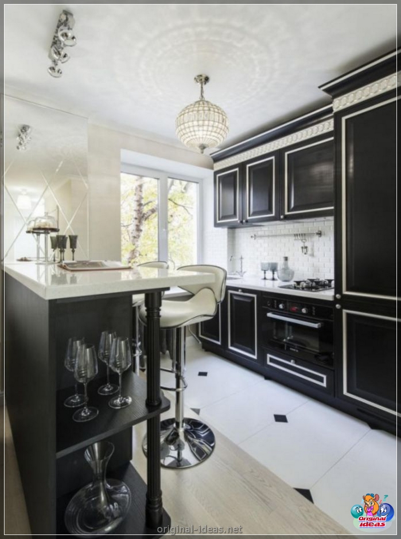 Cuisine noire et blanche - Règles de conception, les meilleures décisions de style et conseils pour choisir un intérieur (blanche) Cuisine noire et blanche - Règles de conception, les meilleures décisions de style et conseils pour choisir un intérieur