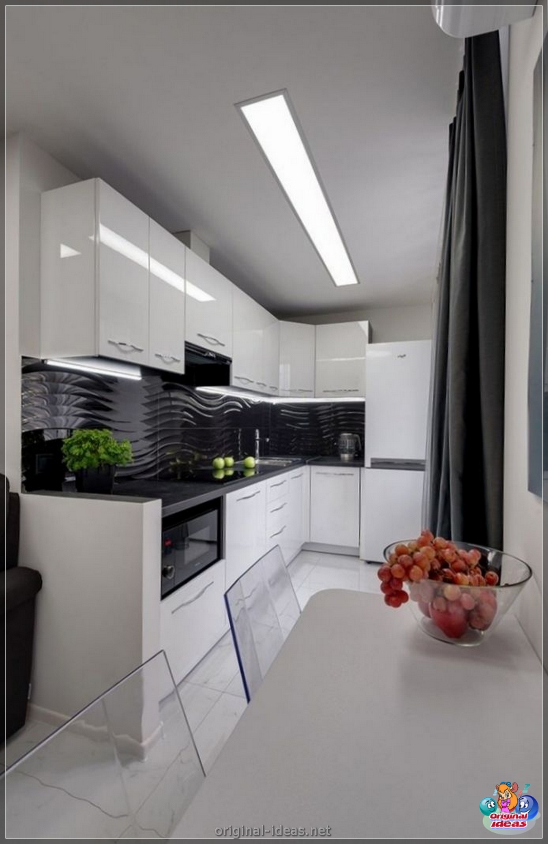 Cuisine noire et blanche - Règles de conception, les meilleures décisions de style et conseils pour choisir un intérieur (blanche) Cuisine noire et blanche - Règles de conception, les meilleures décisions de style et conseils pour choisir un intérieur