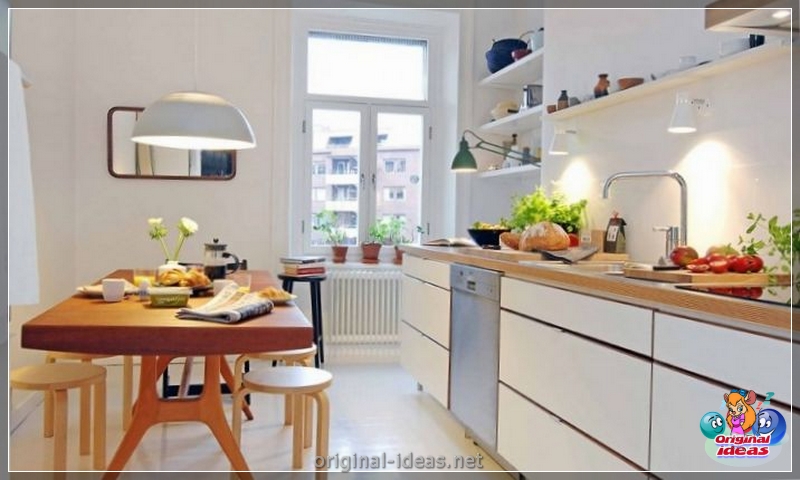 Cuisine scandinave: 115 photos de solutions originales et d'options de conception de cuisine (conception) Cuisine scandinave: 115 photos de solutions originales et d'options de conception de cuisine