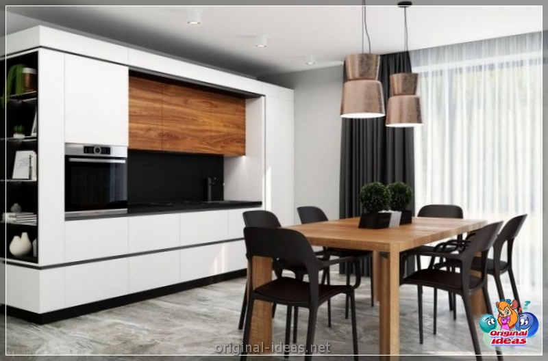 Cozinha branca - projetos relevantes e combinações elegantes de branco (145 fotos) (relevantes) Cozinha branca - projetos relevantes e combinações elegantes de branco (145 fotos)