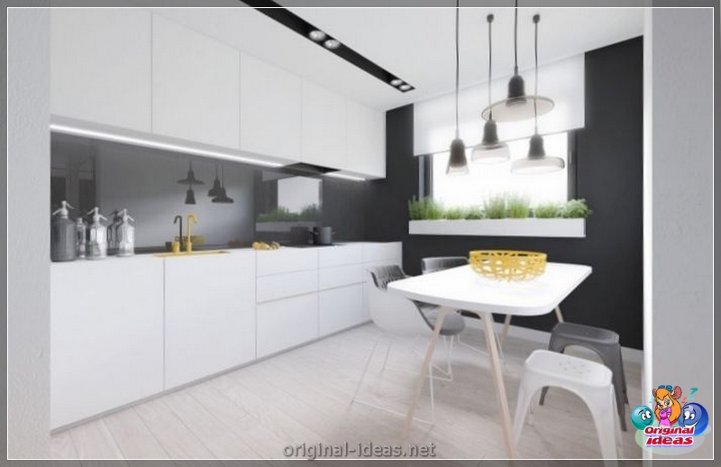 Cozinha branca - projetos relevantes e combinações elegantes de branco (145 fotos) (cozinha) Cozinha branca - projetos relevantes e combinações elegantes de branco (145 fotos)
