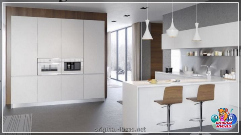 Cozinha branca - projetos relevantes e combinações elegantes de branco (145 fotos) (branca) Cozinha branca - projetos relevantes e combinações elegantes de branco (145 fotos)