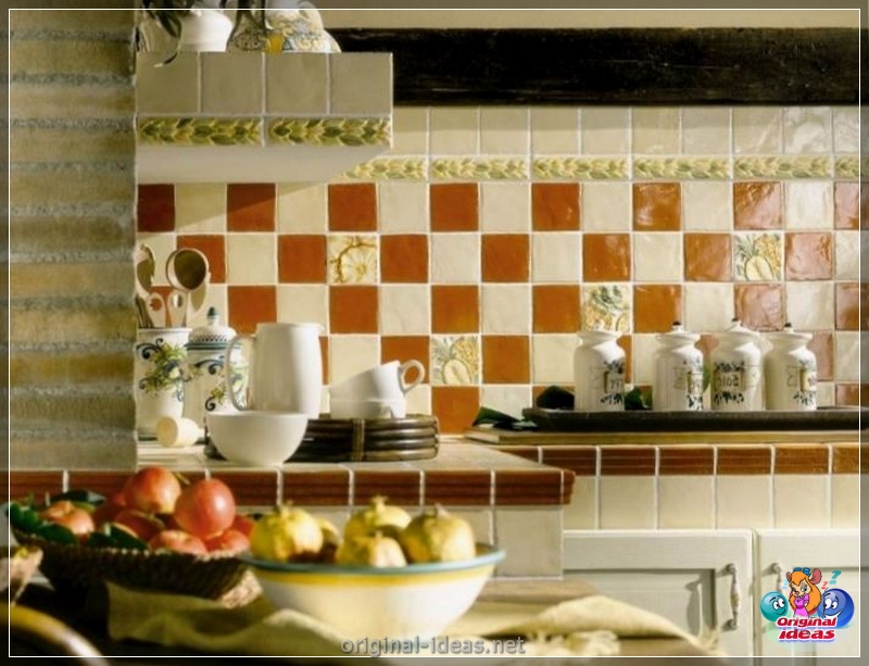 Carrelage pour la cuisine sur le tablier: 105 photos d'exemples de l'intérieur réel de la cuisine pour les carreaux (photos) Carrelage pour la cuisine sur le tablier: 105 photos d'exemples de l'intérieur réel de la cuisine pour les carreaux