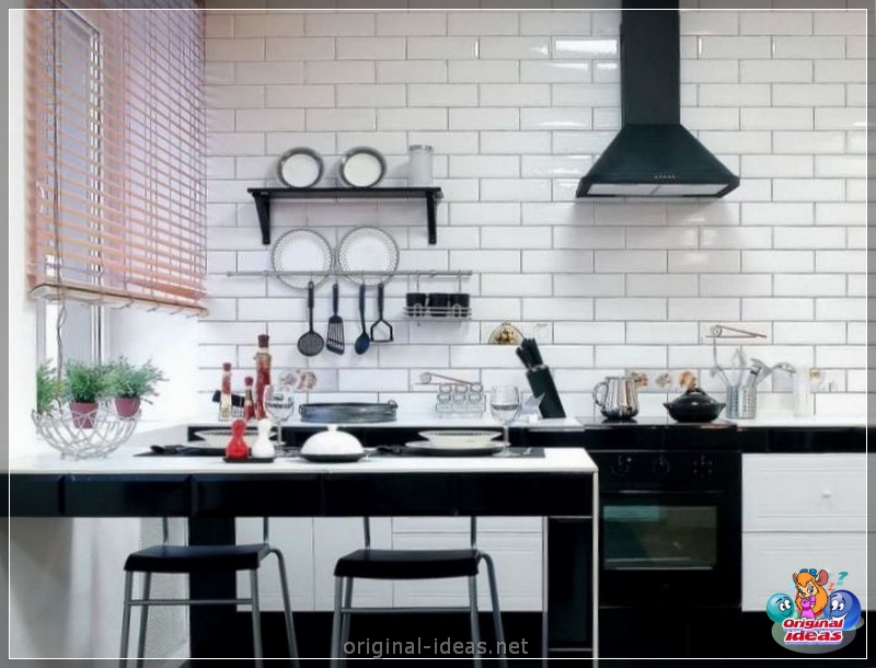 Carrelage pour la cuisine sur le tablier: 105 photos d'exemples de l'intérieur réel de la cuisine pour les carreaux (exemples) Carrelage pour la cuisine sur le tablier: 105 photos d'exemples de l'intérieur réel de la cuisine pour les carreaux