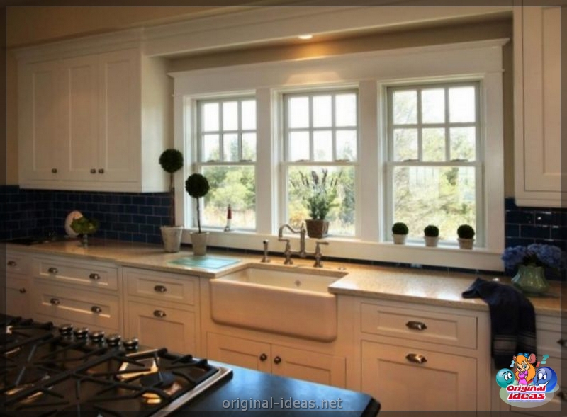 Cuisine avec une fenêtre: 110 photos de placement et utilisation à l'intérieur de la fenêtre de la cuisine (cuisine avec fenêtre) Cuisine avec une fenêtre: 110 photos de placement et utilisation à l'intérieur de la fenêtre de la cuisine